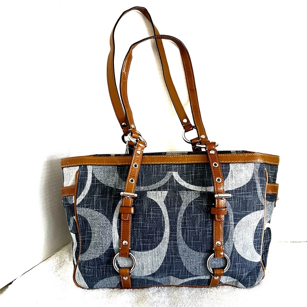 Vintage Coach Denim Tote Bag